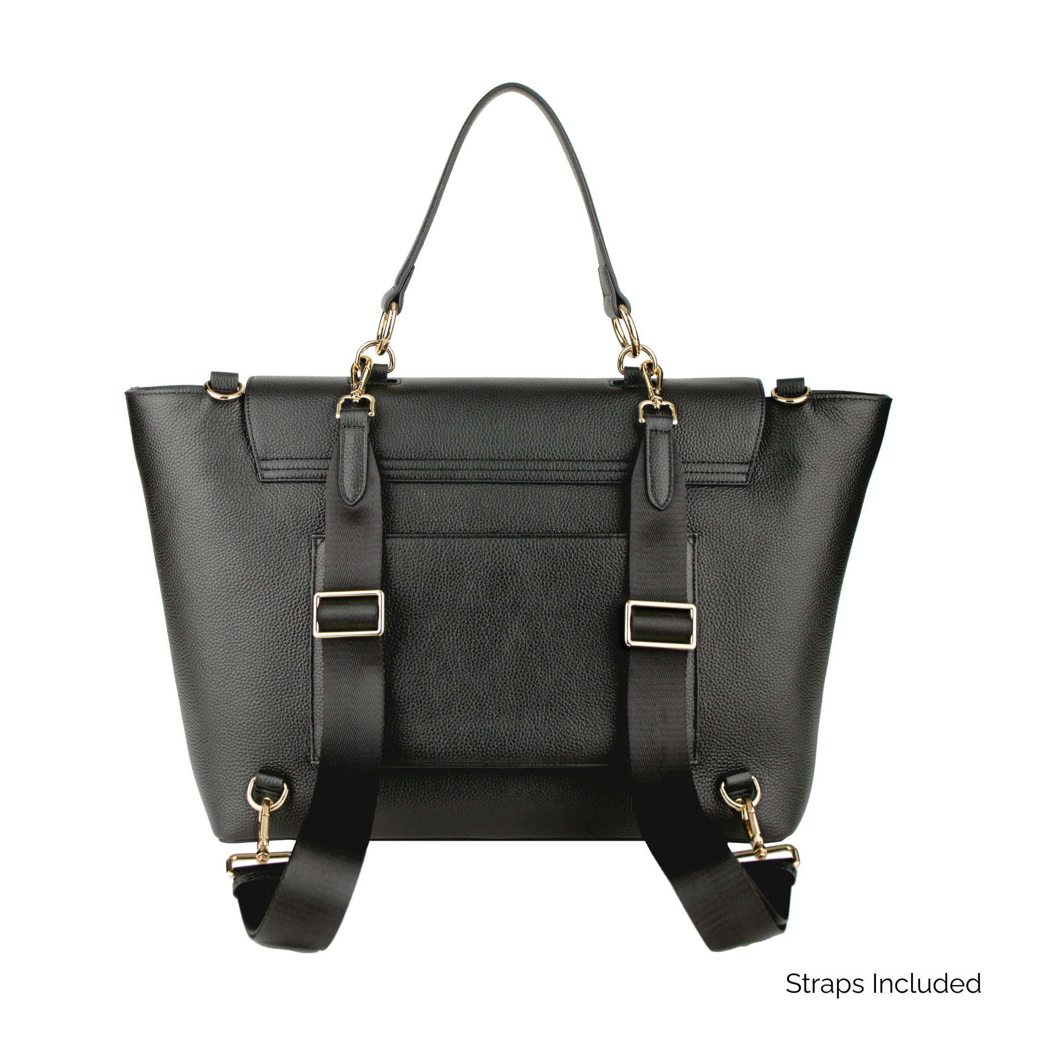 ALEXANDRA 16" LAPTOP BACKPACK | ITALIAN LEATHER-Laptop bag-CODE REPUBLIC-BLACK-CODE REPUBLIC laptop bags womens laptop bags laptop handbags ladies laptop bags laptop carrying bags