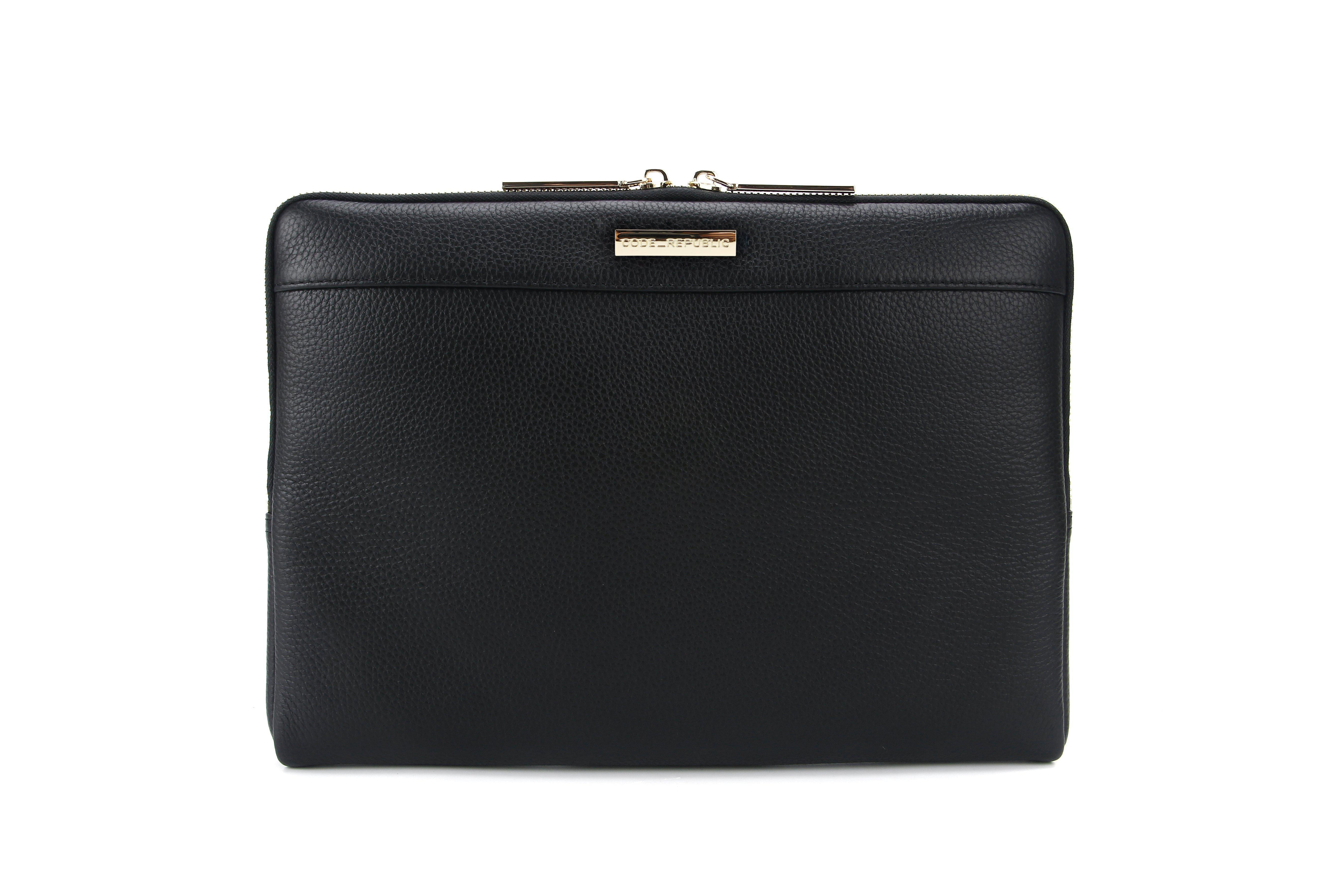 MACBOOK NEO 13" LEATHER SLEEVE CASE-sleeve-CODE REPUBLIC-BLACK-CODE REPUBLIC laptop bags womens laptop bags laptop handbags ladies laptop bags laptop carrying bags